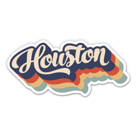 Houston Texas Retro Sticker