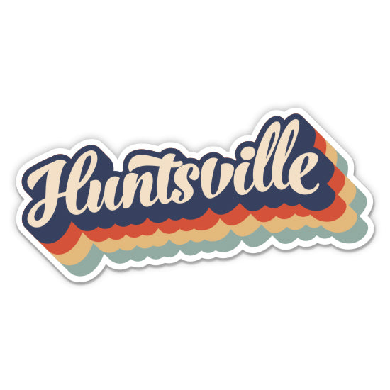 Huntsville Alabama Retro Sticker