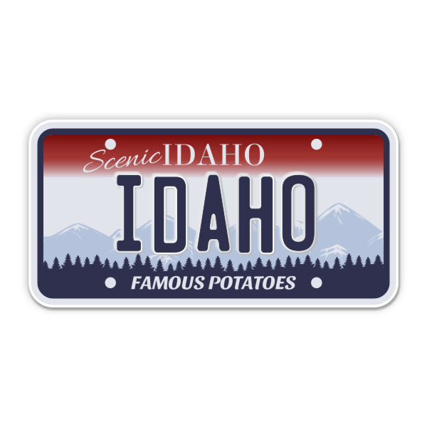 Idaho License Plate Style Sticker