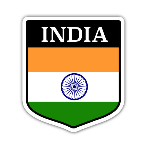 India Flag Shield Sticker