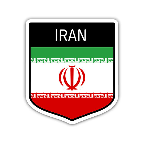 Iran Flag Shield Sticker