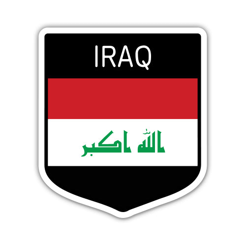 Iraq Flag Shield Sticker