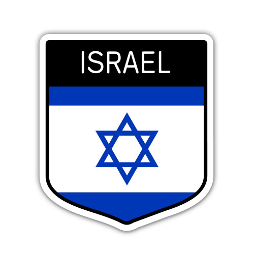 Israel Flag Shield Sticker