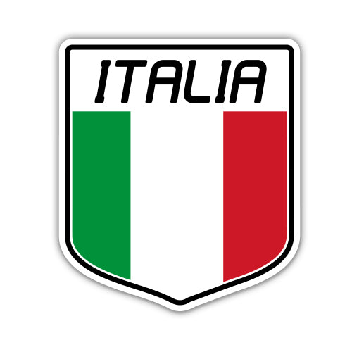 Italy Flag Shield Sticker