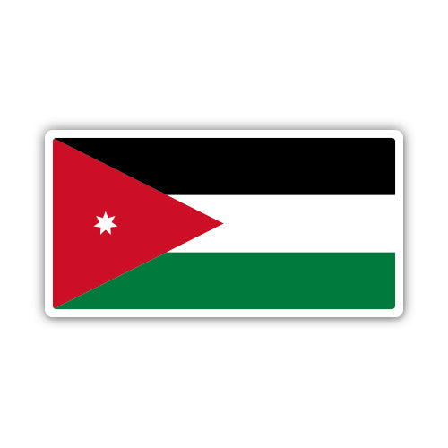 Jordan Flag Sticker