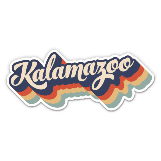 Kalamazoo Michigan Retro Sticker