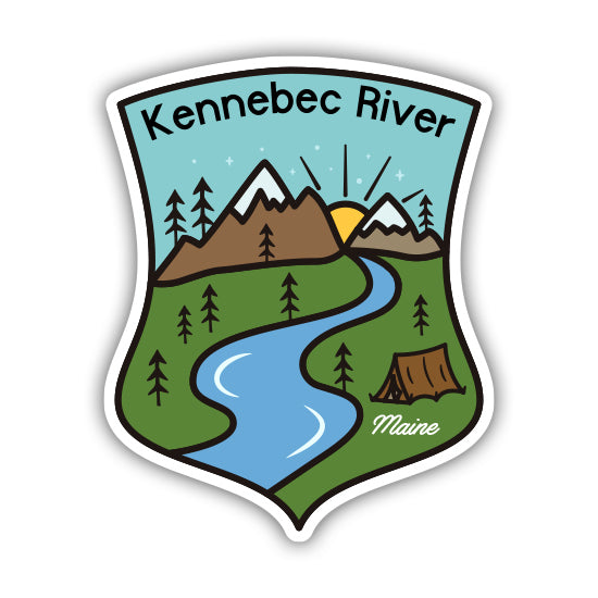 Kennebec River Kayak Rafting Maine Sticker