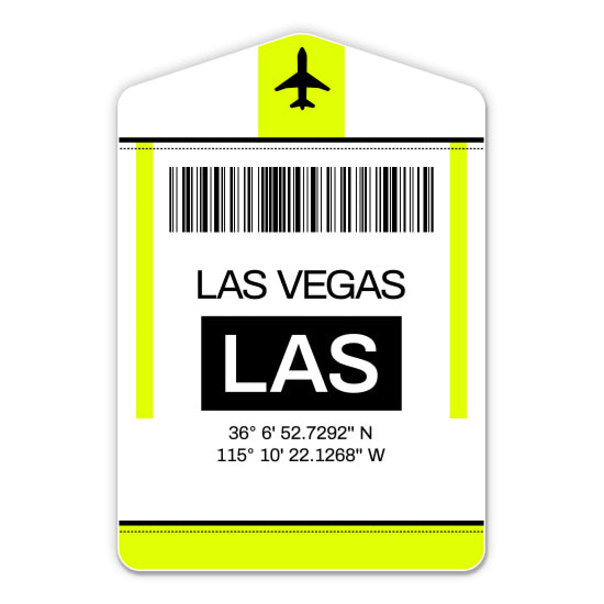 Las Vegas Airport Code LAS Luggage Tag Style Sticker