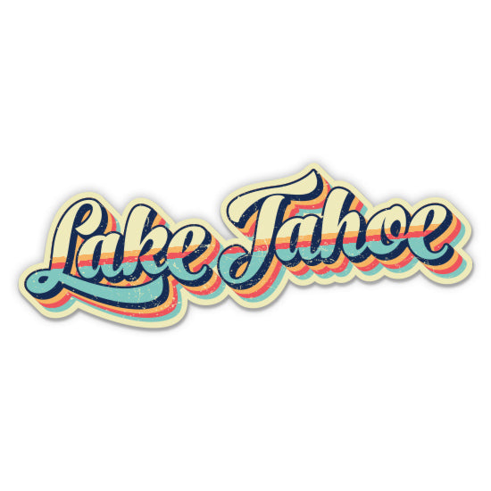 Lake Tahoe Retro Ski Style Sticker