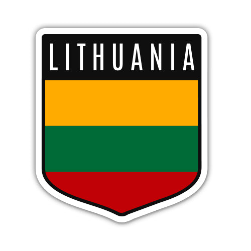 Lithuania Flag Shield Sticker