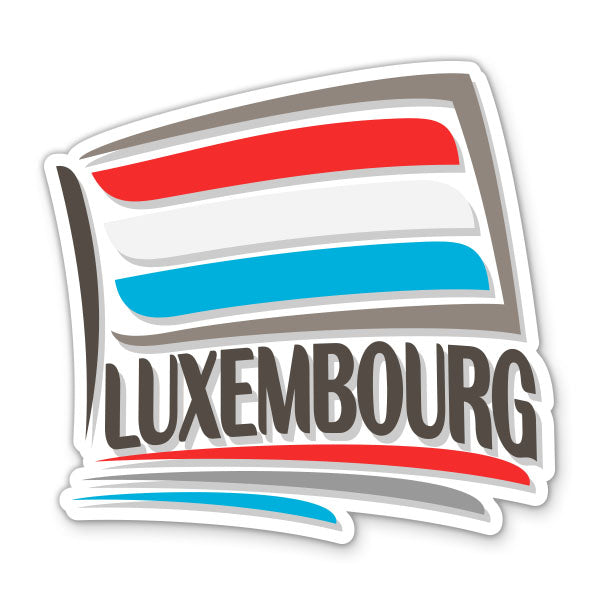 Luxembourg Travel with Flag Sticker