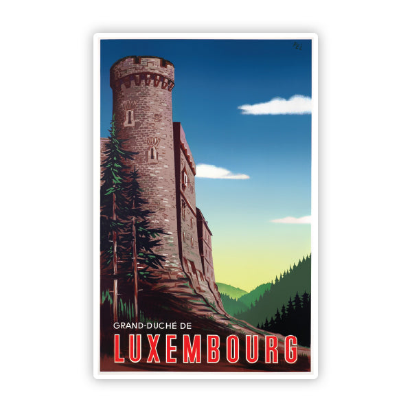 Luxembourg Vintage Travel Sticker