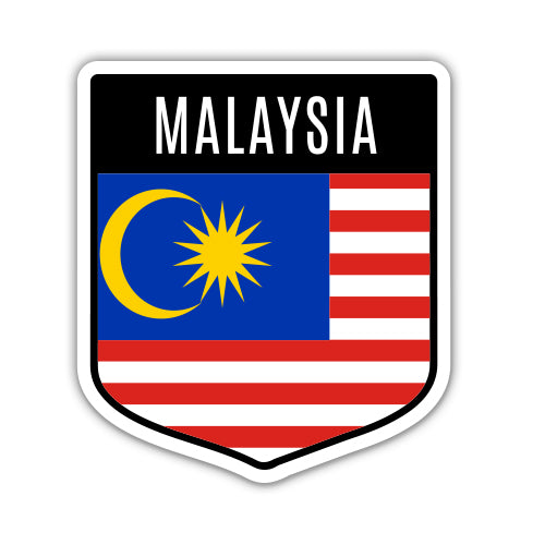 Malaysia Flag Shield Sticker