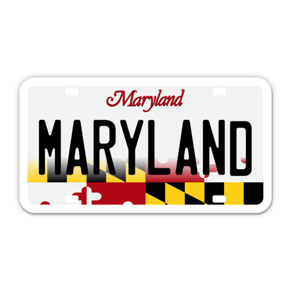 Maryland License Plate Style Sticker