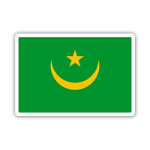 Mauritania Flag Sticker