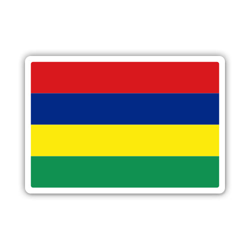 Mauritius Flag Sticker