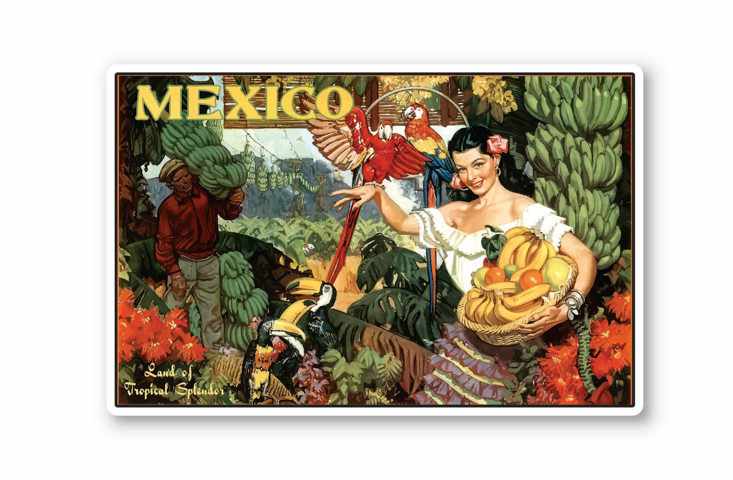 Mexico Vintage Travel Sticker
