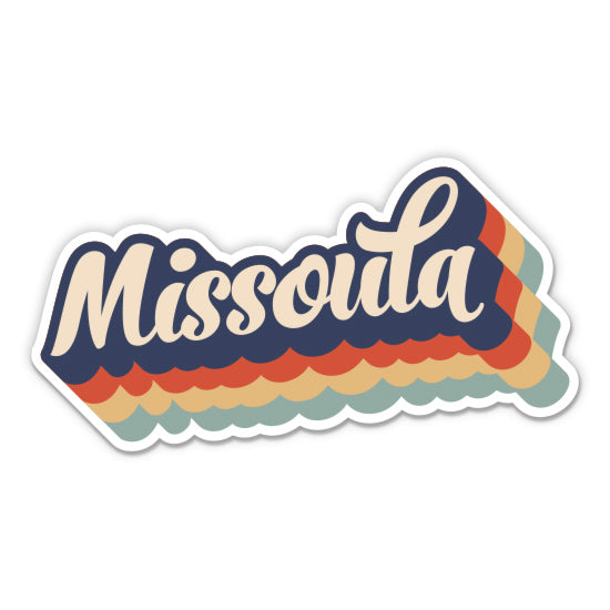 Missoula Montana Retro Sticker