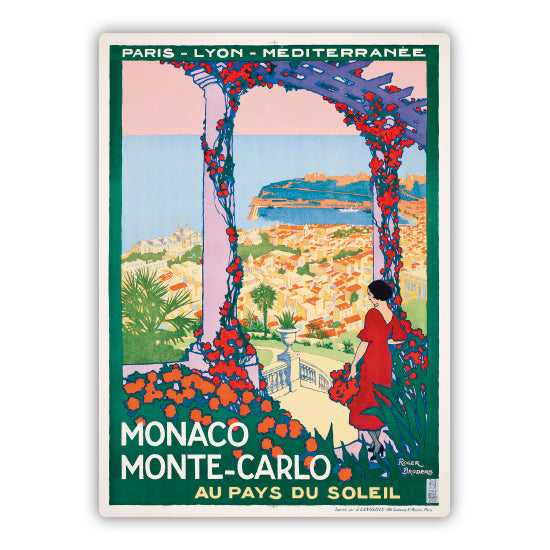 Monte Carlo Monaco Travel Poster Advertising Sticker