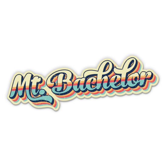Mt Bachelor Oregon Retro Ski Style Sticker
