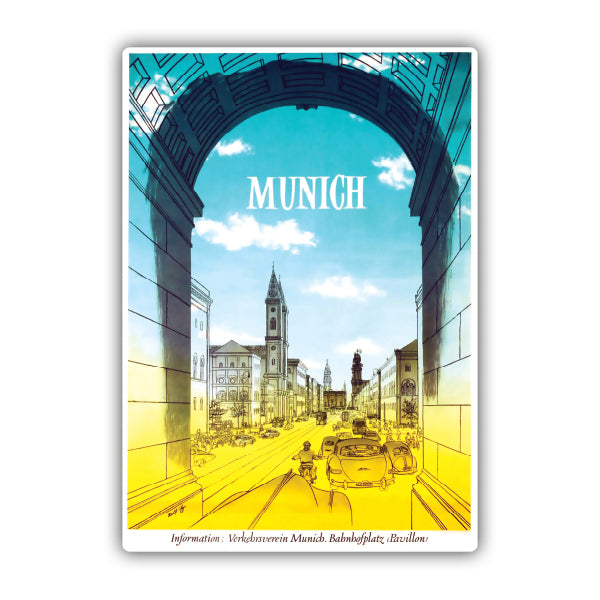 Munich Germany Vintage Travel Sticker
