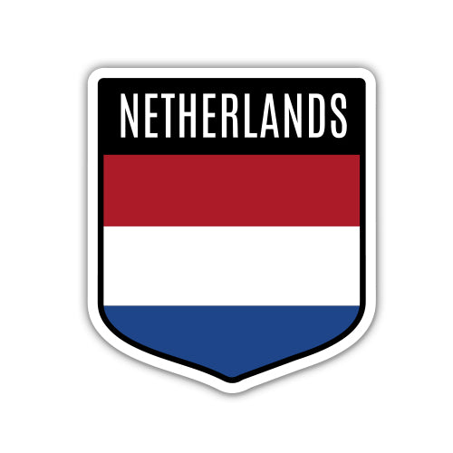 Netherlands Flag Shield Sticker