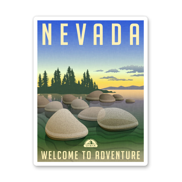 Nevada Travel Poster Style Sticker
