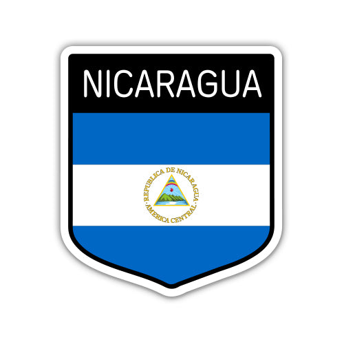Nicaragua Flag Shield Sticker