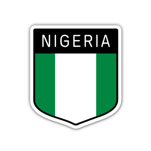 Nigeria Flag Shield Sticker