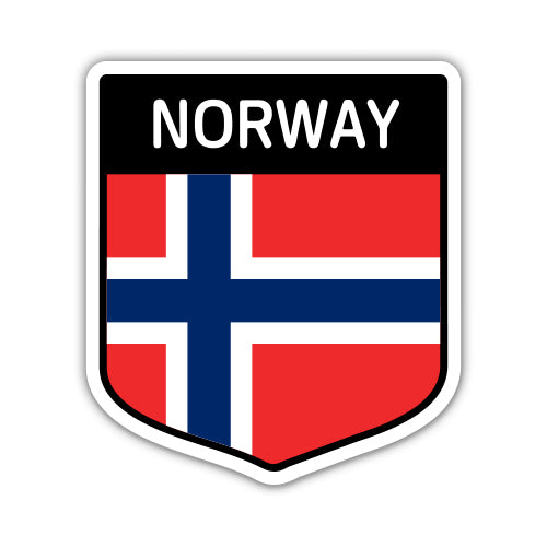 Norway Flag Shield Sticker