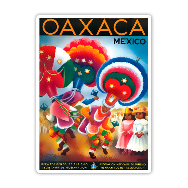 Oaxaca Mexico Vintage Travel Sticker