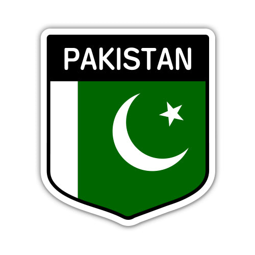 Pakistan Flag Shield Sticker
