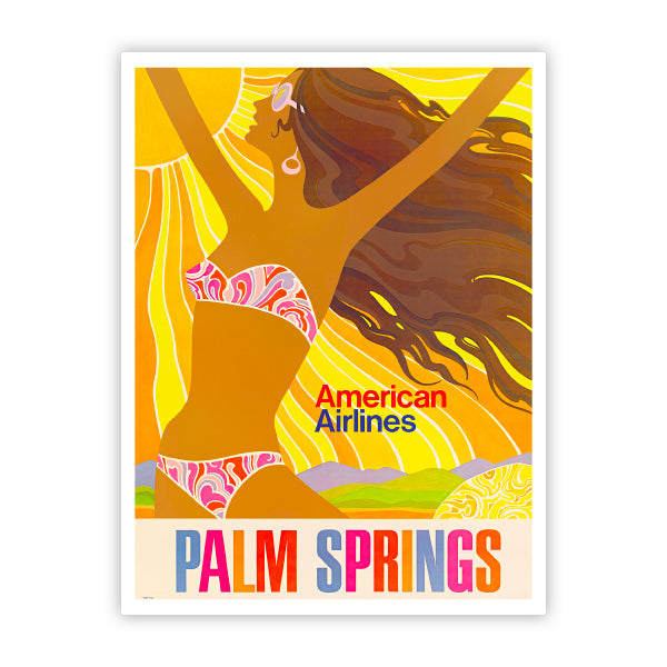 Palm Springs Travel Poster Advertising Sticker