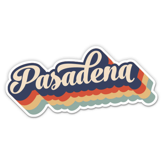 Pasadena California Retro Sticker