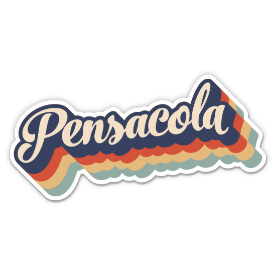 Pensacola Florida Retro Sticker