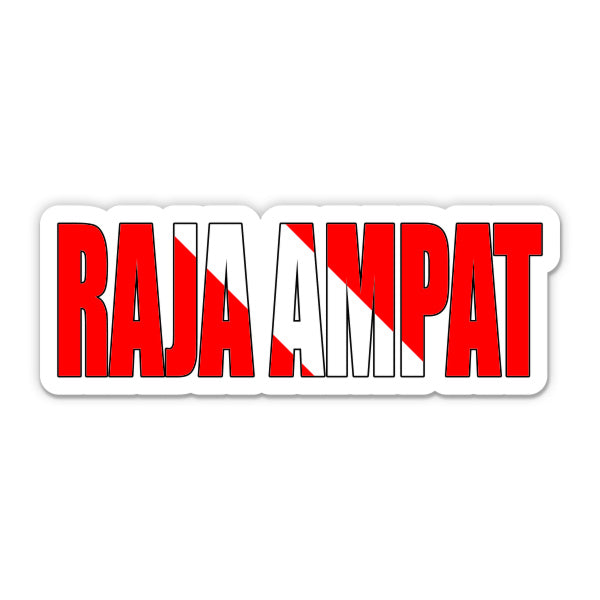 Raja Ampat Scuba Diving Dive Flag Sticker