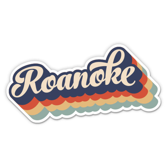 Roanoke Virginia Retro Sticker