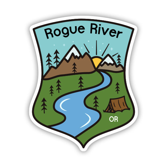 Rogue River Kayak Rafting Oregon Sticker
