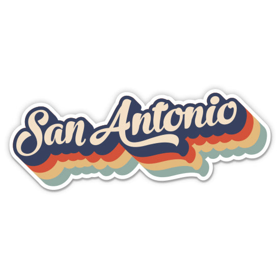 San Antonio Texas Retro Sticker