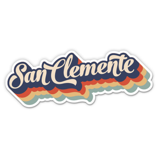 San Clemente California Retro Sticker