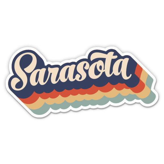 Sarasota Florida Retro Sticker