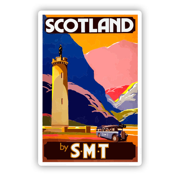 Scotland Vintage Travel Sticker