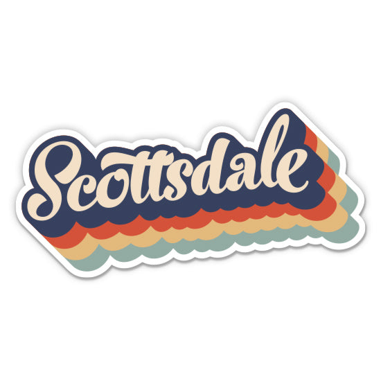 Scottsdale Arizona Retro Sticker