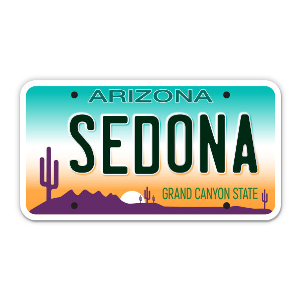 Sedona Arizona License Plate Style Sticker
