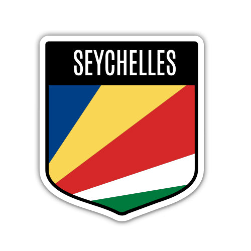 Seychelles Flag Shield Sticker