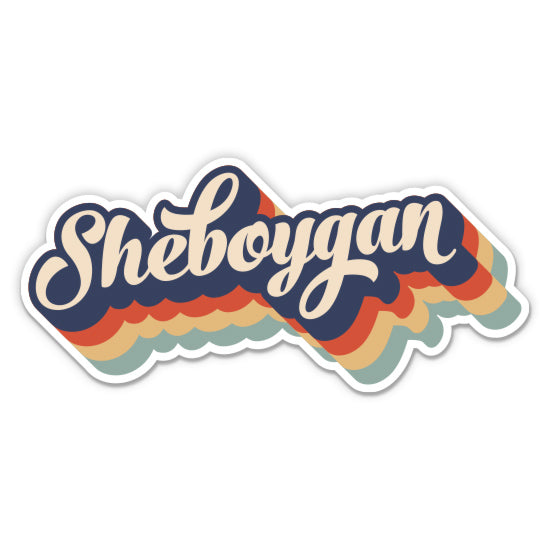 Sheboygan Wisconsin Retro Sticker