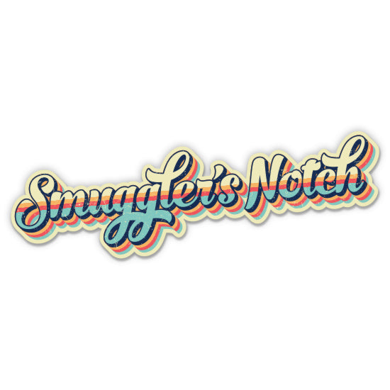 Smugglers Notch Retro Ski Style Sticker