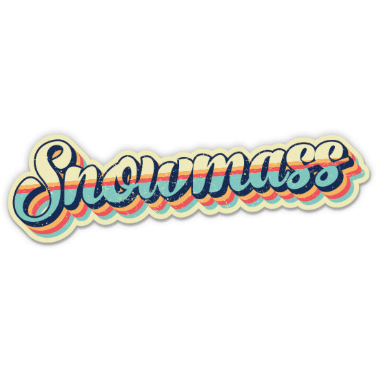 Snowmass Colorado Retro Ski Style Sticker