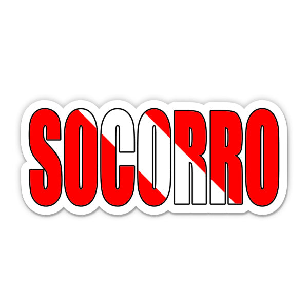 Socorro Scuba Diving Dive Flag Sticker