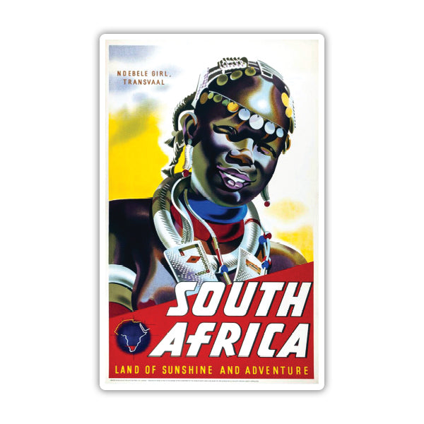 South Africa Vintage Travel Sticker